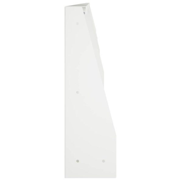 vidaXL Oporný múr 4 ks 100 x 12 x 30 cm Oceľ Biela – Obrázok 4