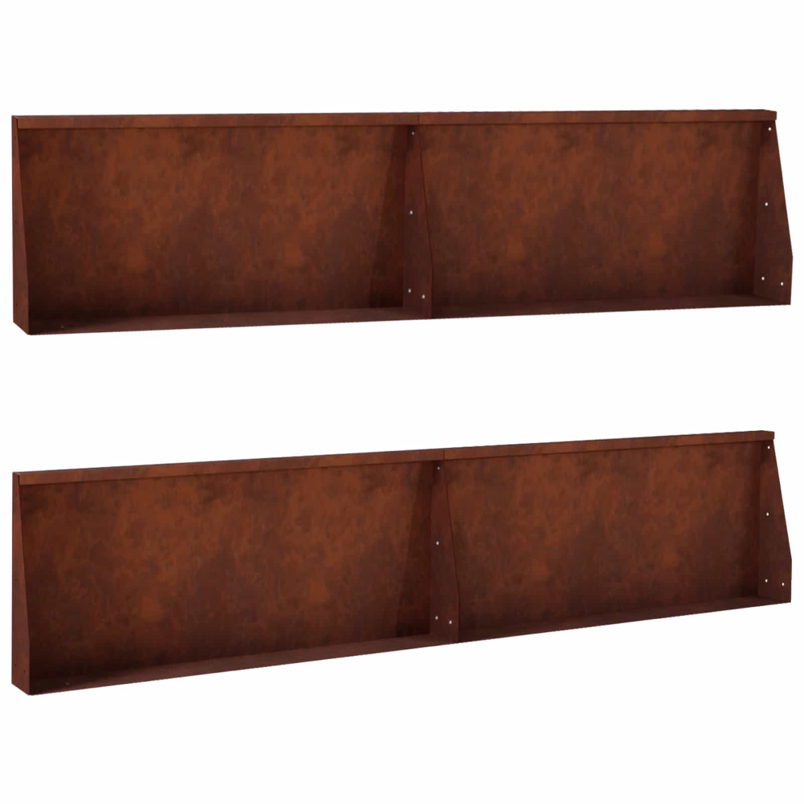 3449036_1.jpg vidaXL Oporný múr 4 ks 100 x 12 x 30 cm Poveternostne odolná oceľ – Obrázok 1