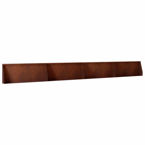 vidaXL Oporný múr 4 ks 100 x 12 x 30 cm Poveternostne odolná oceľ – Obrázok 3