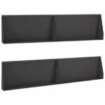 vidaXL Oporný múr 4 ks 100 x 12 x 40 cm Oceľ Čierna