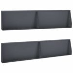 vidaXL Oporný múr 4 ks 100 x 12 x 40 cm Oceľ Antracitová
