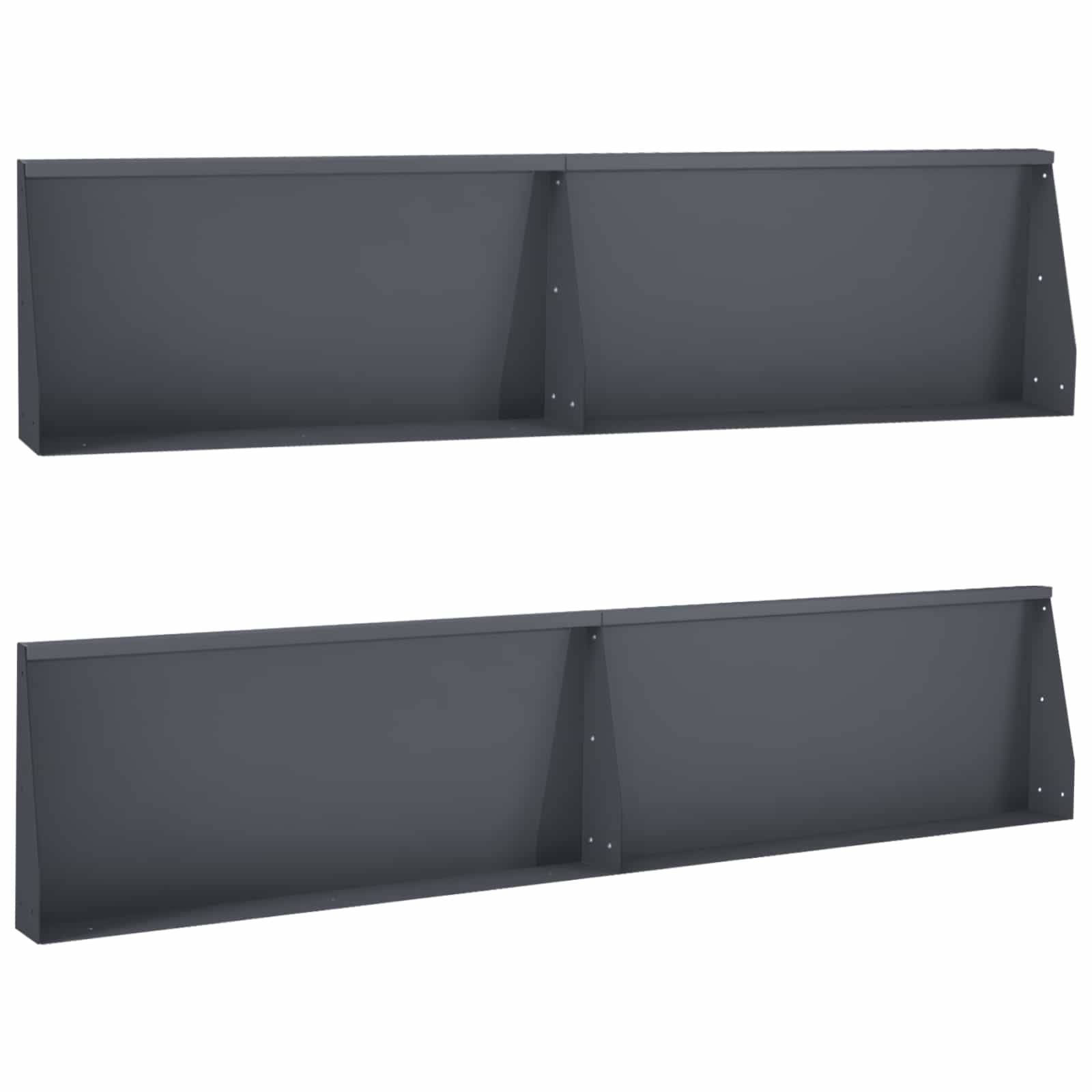 3449039_1.jpg vidaXL Oporný múr 4 ks 100 x 12 x 40 cm Oceľ Antracitová – Obrázok 1