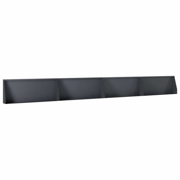 vidaXL Oporný múr 4 ks 100 x 12 x 40 cm Oceľ Antracitová – Obrázok 2