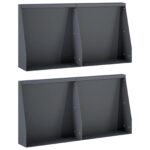 vidaXL Oporný múr 4 ks 40 x 12 x 30 cm Oceľ Antracitová