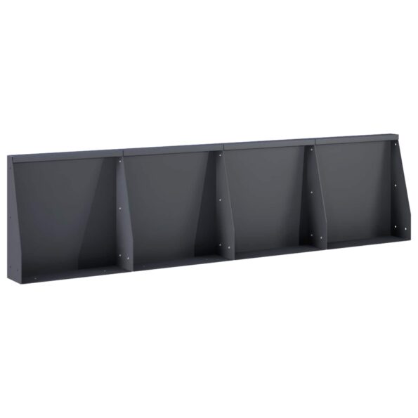 vidaXL Oporný múr 4 ks 40 x 12 x 30 cm Oceľ Antracitová – Obrázok 2