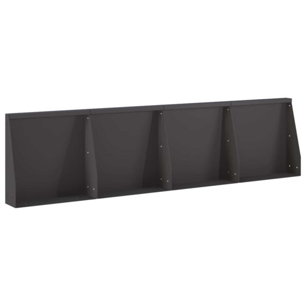 vidaXL Oporný múr 4 ks 40 x 12 x 40 cm Oceľ Čierna – Obrázok 2