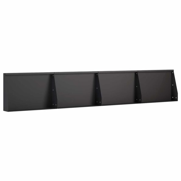 vidaXL Oporný múr 4 ks 60 x 12 x 30 cm Oceľ Čierna – Obrázok 2