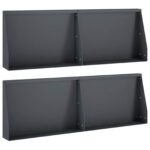 vidaXL Oporný múr 4 ks 60 x 12 x 30 cm Oceľ Antracitová