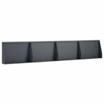 vidaXL Oporný múr 4 ks 60 x 12 x 30 cm Oceľ Antracitová – Obrázok 2