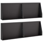 vidaXL Oporný múr 4 ks 60 x 12 x 40 cm Oceľ Čierna