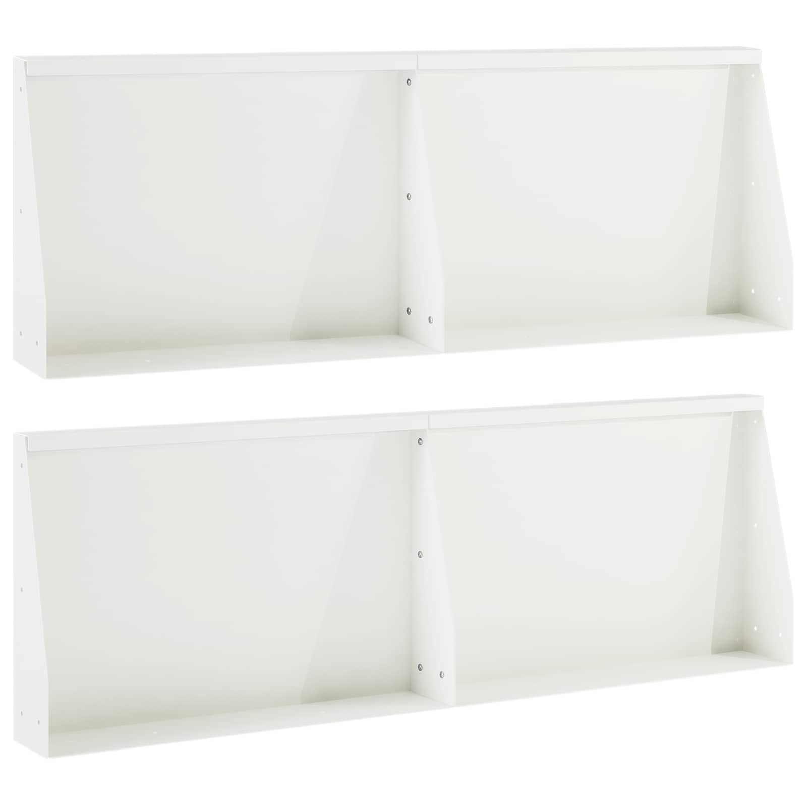 3449087_1.jpg vidaXL Oporný múr 4 ks 60 x 12 x 50 cm Oceľ Biela – Obrázok 1