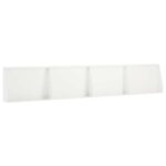 vidaXL Oporný múr 4 ks 60 x 12 x 50 cm Oceľ Biela – Obrázok 2
