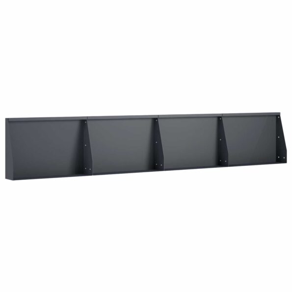 vidaXL Oporný múr 4 ks 60 x 12 x 50 cm Oceľ Antracitová – Obrázok 2