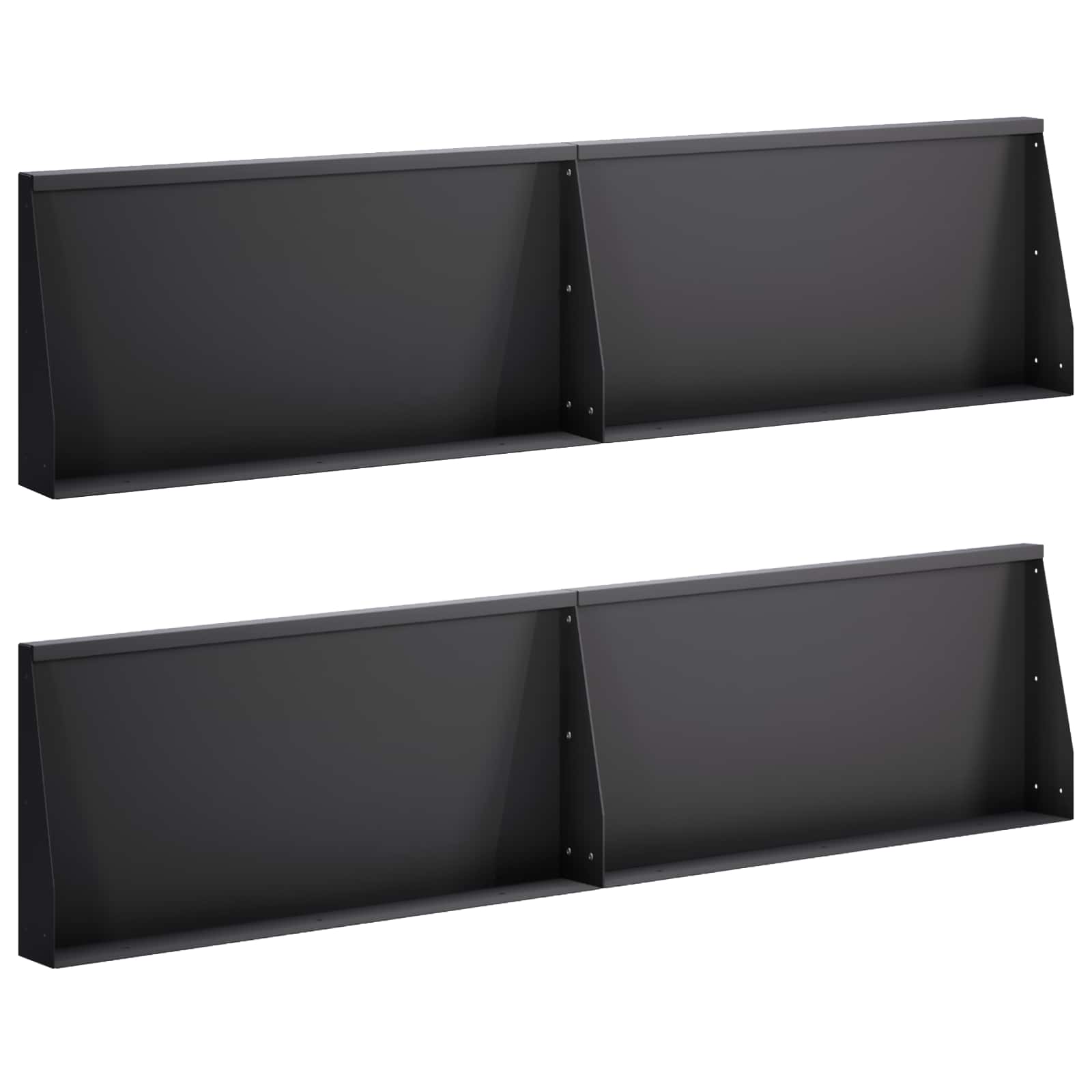 3449100_1.jpg vidaXL Oporný múr 4 ks 80 x 12 x 40 cm Oceľ Čierna – Obrázok 1