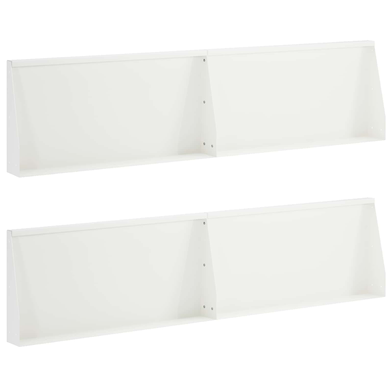 3449101_1.jpg vidaXL Oporný múr 4 ks 80 x 12 x 40 cm Oceľ Biela – Obrázok 1