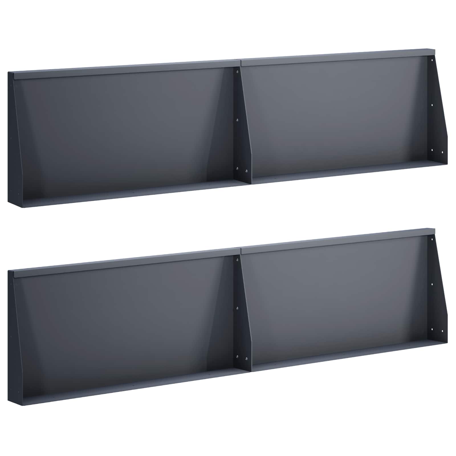 3449102_1.jpg vidaXL Oporný múr 4 ks 80 x 12 x 40 cm Oceľ Antracitová – Obrázok 1