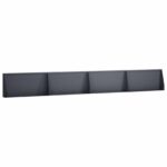 vidaXL Oporný múr 4 ks 80 x 12 x 40 cm Oceľ Antracitová – Obrázok 2
