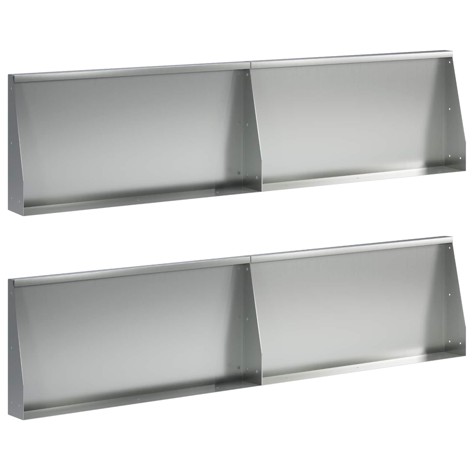 3449105_1.jpg vidaXL Oporný múr 4 ks 80 x 12 x 40 cm Pozinkovaná oceľ Strieborná – Obrázok 1