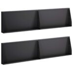 vidaXL Oporný múr 4 ks 80 x 12 x 50 cm Oceľ Čierna