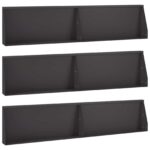 vidaXL Oporný múr 6 ks 100 x 12 x 30 cm Oceľ Čierna