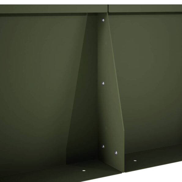 vidaXL Oporný múr 6 ks 100 x 12 x 30 cm Oceľ Olivovo zelená – Obrázok 7