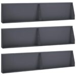 vidaXL Oporný múr 6 ks 100 x 12 x 40 cm Oceľ Antracitová