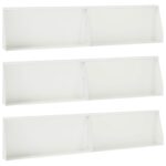 vidaXL Oporný múr 6 ks 100 x 12 x 50 cm Oceľ Biela