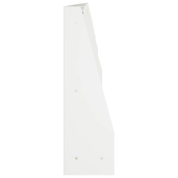 vidaXL Oporný múr 6 ks 100 x 12 x 50 cm Oceľ Biela – Obrázok 4