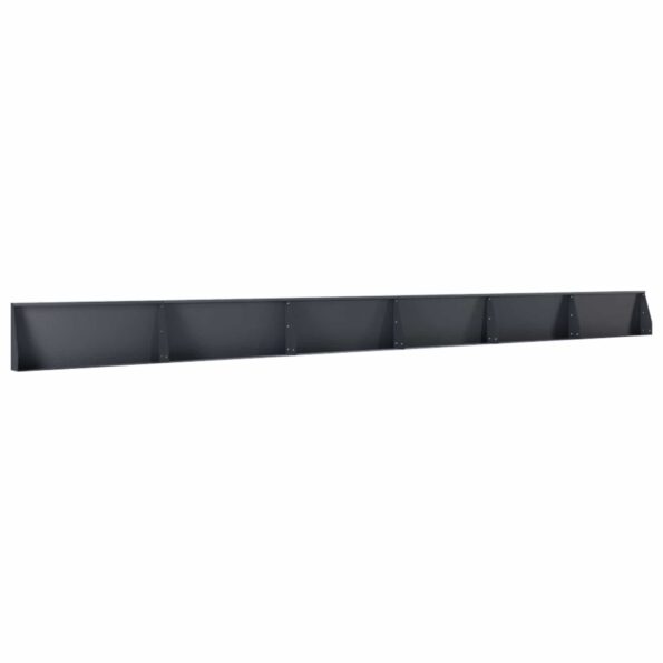 vidaXL Oporný múr 6 ks 100 x 12 x 50 cm Oceľ Antracitová – Obrázok 2