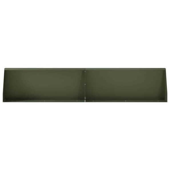 vidaXL Oporný múr 6 ks 100 x 12 x 50 cm Oceľ Olivovo zelená – Obrázok 3