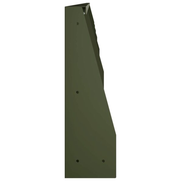 vidaXL Oporný múr 6 ks 100 x 12 x 50 cm Oceľ Olivovo zelená – Obrázok 4
