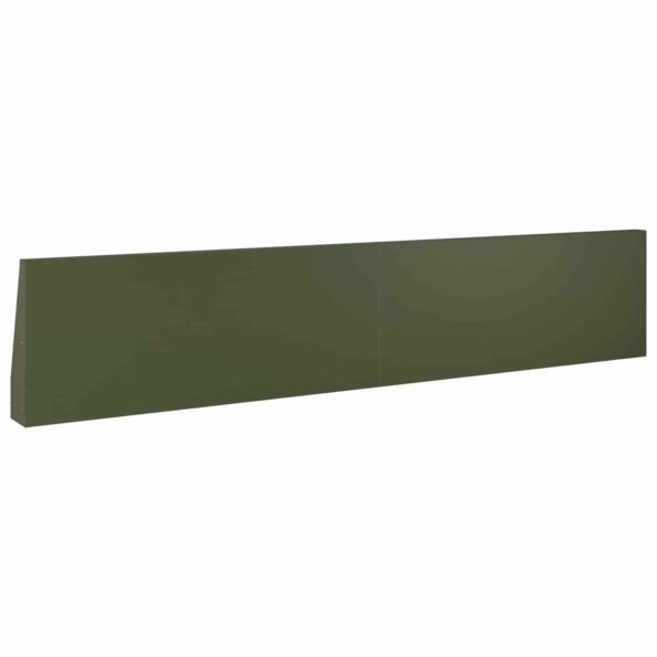 vidaXL Oporný múr 6 ks 100 x 12 x 50 cm Oceľ Olivovo zelená – Obrázok 5