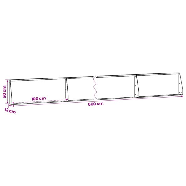 vidaXL Oporný múr 6 ks 100 x 12 x 50 cm Oceľ Olivovo zelená – Obrázok 8