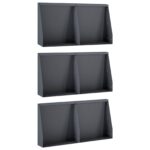 vidaXL Oporný múr 6 ks 40 x 12 x 30 cm Oceľ Antracitová
