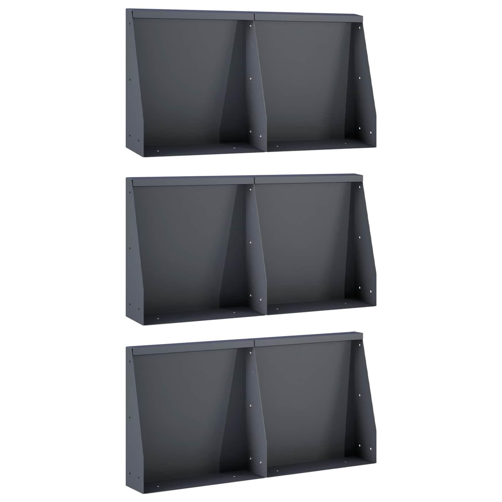 3449137_1.jpg vidaXL Oporný múr 6 ks 40 x 12 x 30 cm Oceľ Antracitová – Obrázok 1