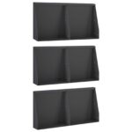 vidaXL Oporný múr 6 ks 40 x 12 x 40 cm Oceľ Čierna