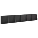 vidaXL Oporný múr 6 ks 40 x 12 x 40 cm Oceľ Čierna – Obrázok 2