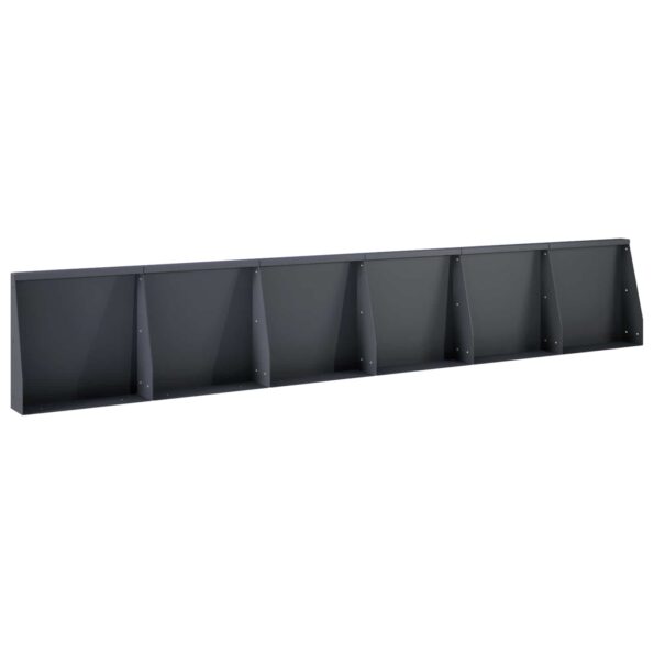 vidaXL Oporný múr 6 ks 40 x 12 x 40 cm Oceľ Antracitová – Obrázok 2