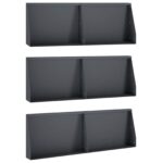 vidaXL Oporný múr 6 ks 60 x 12 x 30 cm Oceľ Antracitová