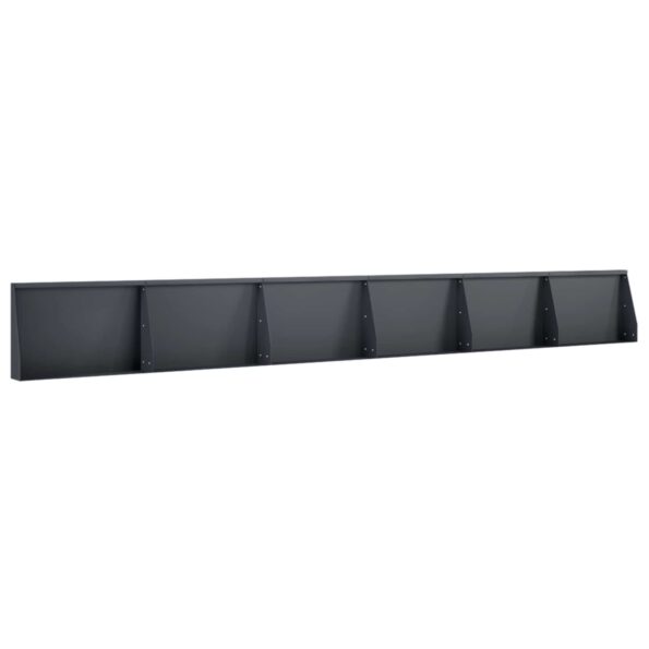 vidaXL Oporný múr 6 ks 60 x 12 x 30 cm Oceľ Antracitová – Obrázok 2