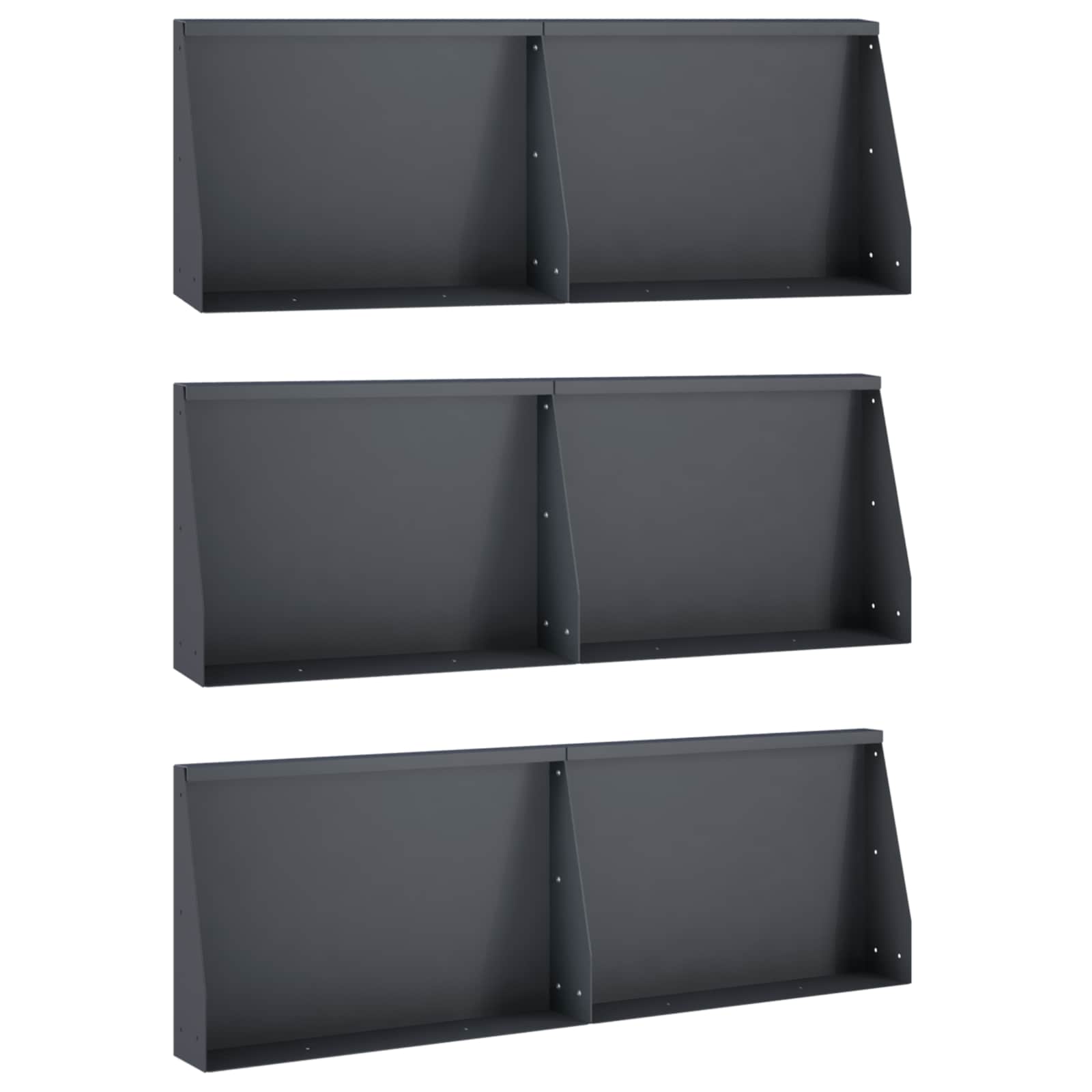 3449165_1.jpg vidaXL Oporný múr 6 ks 60 x 12 x 40 cm Oceľ Antracitová – Obrázok 1
