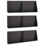 vidaXL Oporný múr 6 ks 60 x 12 x 50 cm Oceľ Čierna