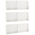 vidaXL Oporný múr 6 ks 60 x 12 x 50 cm Oceľ Biela