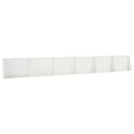 vidaXL Oporný múr 6 ks 60 x 12 x 50 cm Oceľ Biela – Obrázok 2