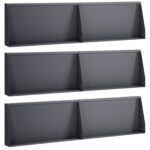 vidaXL Oporný múr 6 ks 80 x 12 x 30 cm Oceľ Antracitová