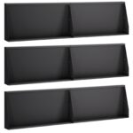 vidaXL Oporný múr 6 ks 80 x 12 x 40 cm Oceľ Čierna