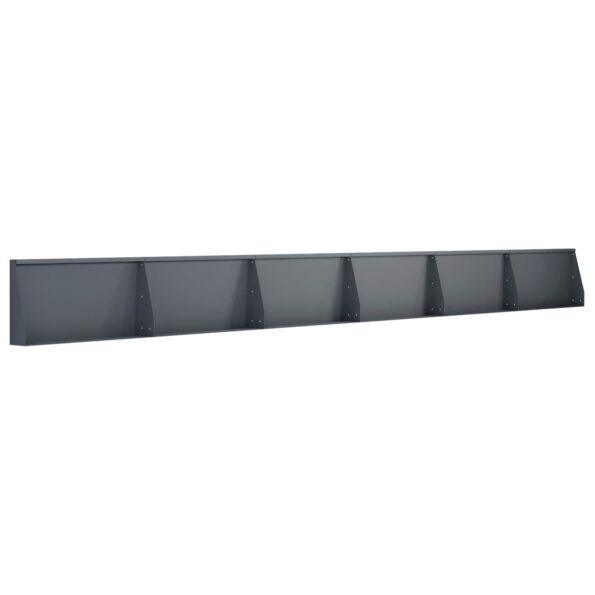 vidaXL Oporný múr 6 ks 80 x 12 x 40 cm Oceľ Antracitová – Obrázok 2