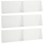vidaXL Oporný múr 6 ks 80 x 12 x 50 cm Oceľ Biela