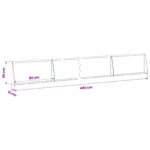 vidaXL Oporný múr 6 ks 80 x 12 x 50 cm Oceľ Biela – Obrázok 8