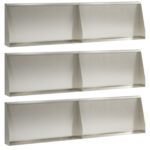 vidaXL Oporný múr 6 ks 80 x 12 x 50 cm Nehrdzavejúca oceľ Strieborná